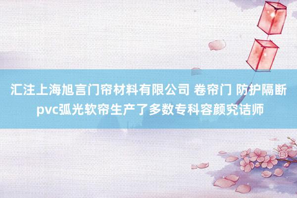 汇注上海旭言门帘材料有限公司 卷帘门 防护隔断 pvc弧光软帘生产了多数专科容颜究诘师